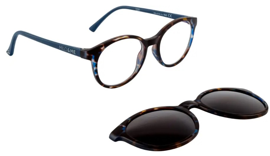 Otroška korekcijska očala s sončnim klipom